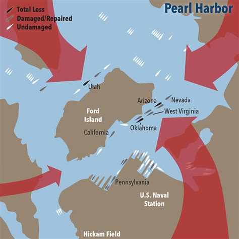 If you're looking for a pearl harbor map, you've come to the right place; Pearl Harbor Attack Route Map