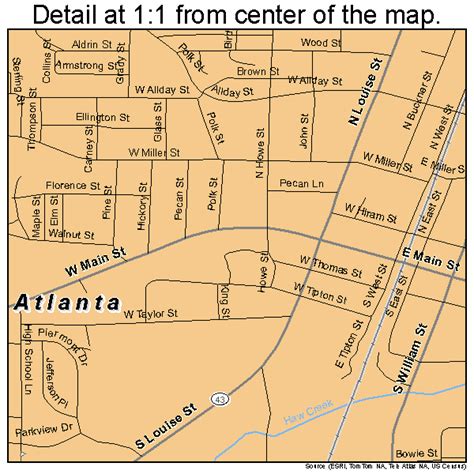 Atlanta Texas Street Map 4804516