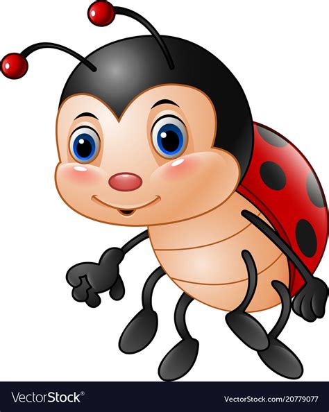 Cartoon Funny Ladybug Royalty Free Vector Image