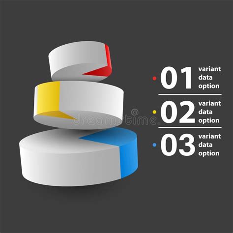Abstract 3d Pie Chart Infographics Stock Vector Illustration Of