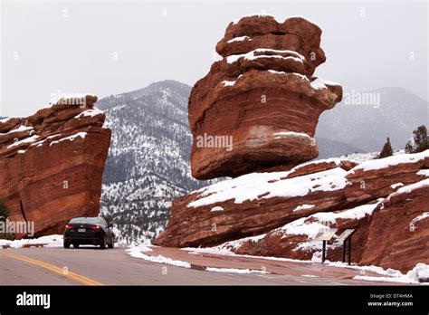 Steamboat Rock And Balanced Rock In Garden Of The Gods Park Colorado