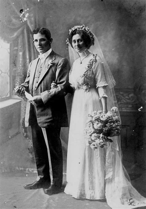 James And Cecilia Dowling On Their Wedding Day 1912 Edwardian