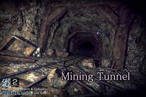 Mining Tunnel Map Series 2 3d Dungeons Unity Asset Store