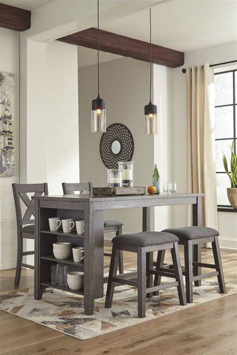 Caitbrook Gray Rectangular Counter Height Dining Table 1stopbedrooms
