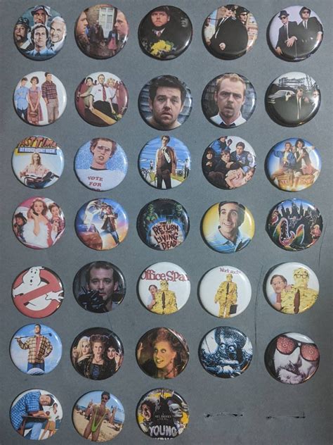 Comedy Movie Custom Pin Sets Of 3 Button Badge 1 14 Round Etsy