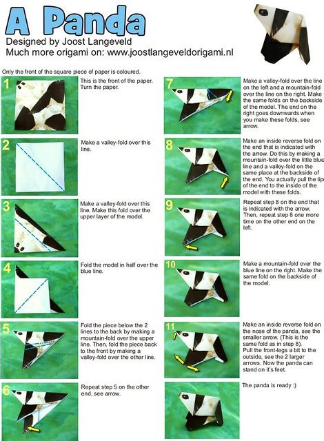 Origami Panda Diagrams For An Origami Panda In Just 12 Ste Joost