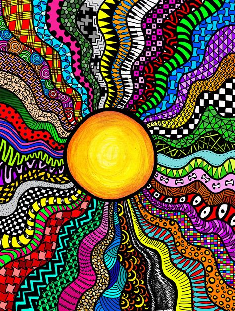 Colors Zentangle Drawings Doodles Zentangles Doodle D Vrogue Co