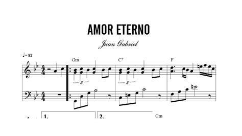 Thank you!1) copyright music suggestion is $10 (. Partitura: Juan Gabriel - Amor Eterno | Clases de ...