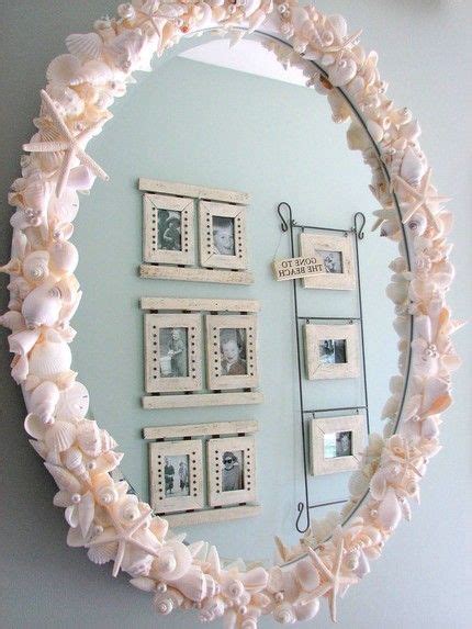 I Could Decorate An Entire Room Around This Mirror Seashell Crafts Mirror Frame Diy Diy Mirror