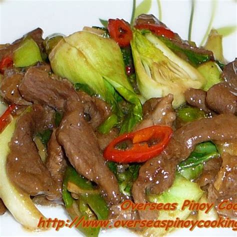 Beef With Bok Choy In Oyster Sauce Recipe Recipe Beef Recipes