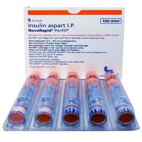 Novorapid Penfill Insulin Aspart Cartridge Injection At Rs 513box In