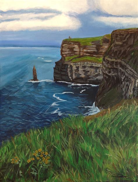 Cliffs Of Moher Painting By Susan Bucher Fine Art America