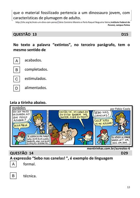 Simulado Língua Portuguesa 5° Ano Simulado De Língua Portuguesa Para