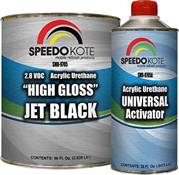 Amazon Com Speedokote High Gloss Jet Black 2K Acrylic Urethane 3 4