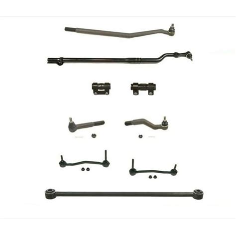 Drag Link Tie Rod Stabilizer 9pc Kit For Ford F350 F250 Super Duty 4