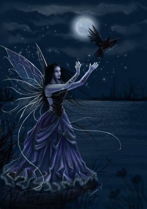 Pin By Christine Power On Night Fairies In 2020 Dark Fairy Moon