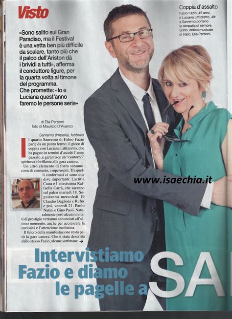 Intervistiamo Fabio Fazio e diamo i voti a Sanremo. Le favorite? Arisa ...