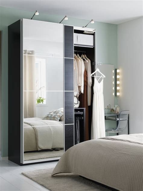 4 x komplement 1000mm x 580mm shelves @ $25 = $100. Mirrored wardrobe doors, like AULI for PAX, are clever ...