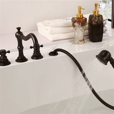 I am wanting something other than chrome or see thru plastic. Antique Black Bathtub Faucet Triple Cross Handles Roman ...