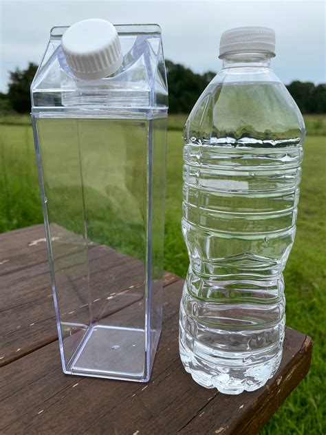 Clear Milk Carton Water Bottle Etsy