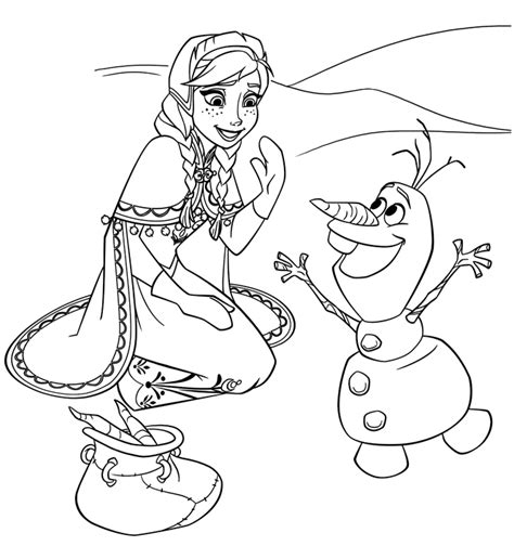 Coloriage Reine des Neiges pour les 2 ans du dessin animé Frozen