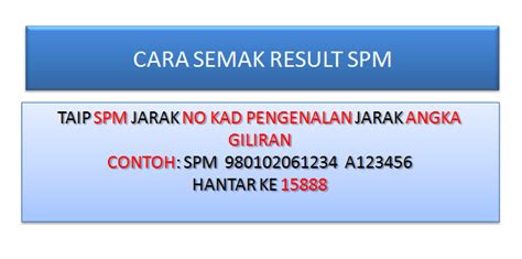 Keputusan sijil pelajaran malaysia (spm) 2020 tarikh rasmi result diumumkan dan kaedah semakan. Cara Semak Keputusan SPM Guna SMS - Pendidik2u