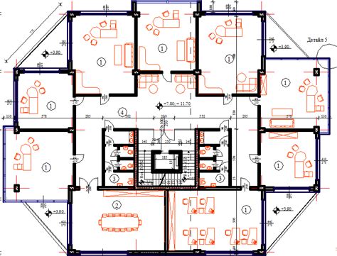 2d Office Floor Plan 1 4 Cad Files Dwg Files Plans And Details
