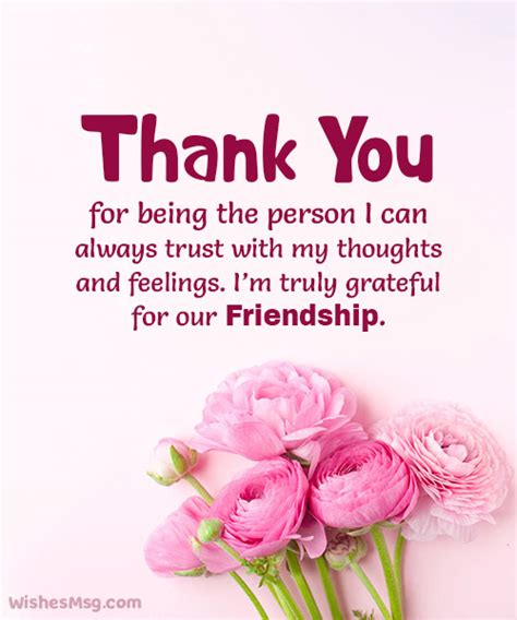 100 Thank You Messages For Friends Best Quotationswishes Greetings
