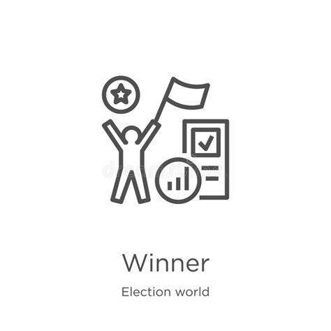 Winner Icon Vector From Election World Collection Thin Line Winner