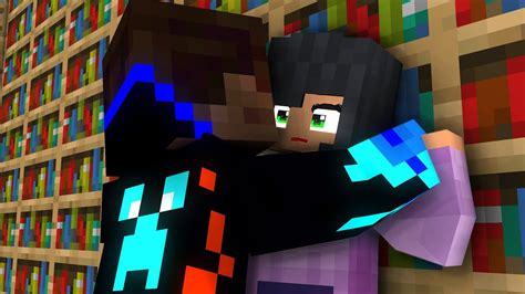 Minecraft Animation Kiss V2 Herobrine And Aphmu Youtube