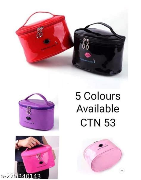 Cosmetic Makeup Vanity Bag With 5 Different Shades And Different Color