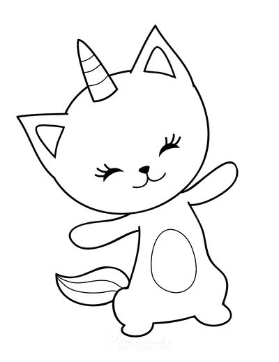 Coloring Pages For Girls Easy Cats