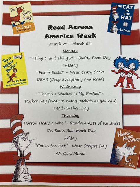 Students can add their own thoughts and writing and color or design. Read Across America Week Activities - Bancroft Elementary ...