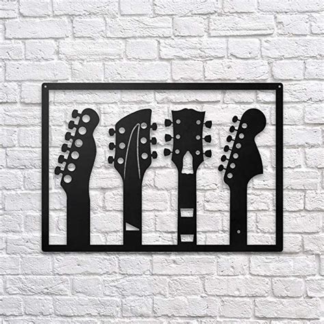 Music Guitars Metal Wall Decor Wall Art For Office Home Decoration