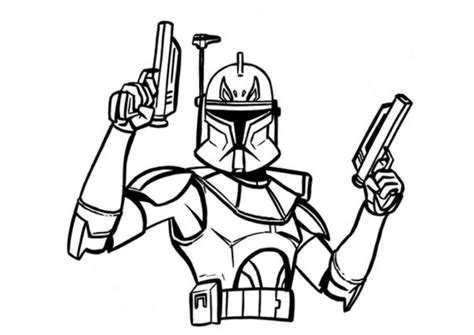 A soldier made to attack. Captain Rex Commander Rex Star Wars Coloring Pages Clone ...