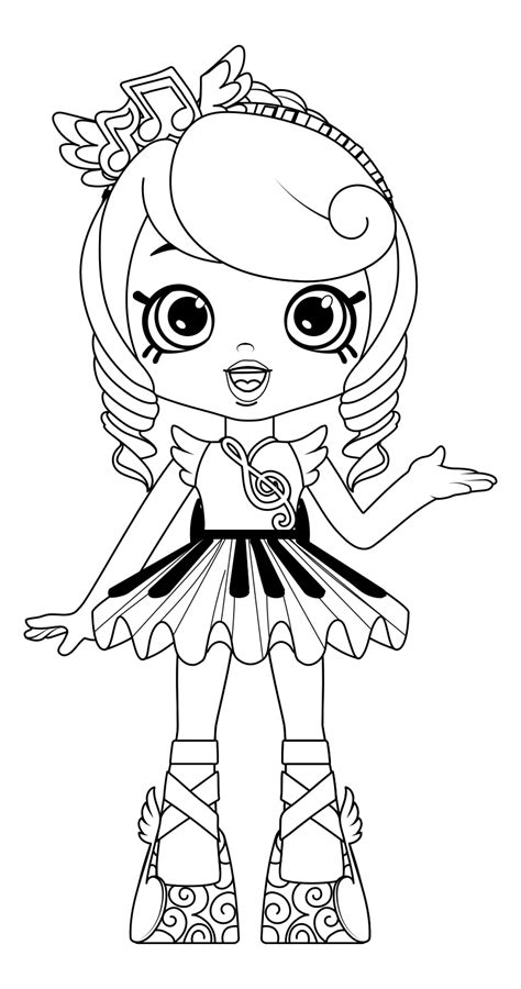 Printable shopkins doll rainbow kate 1 coloring page. Раскраска - Шопкинс - Шоппиз - Мелодин | MirChild