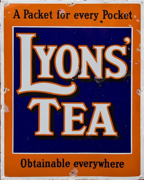 Lyons Tea Vintage Enamel Metal Tin Sign Wall Plaque Vintage Metal