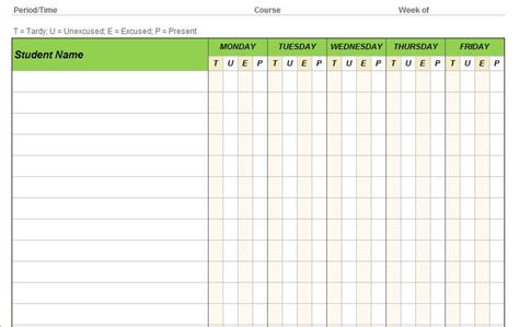 Student Attendance Tracker Template Ms Excel Templates