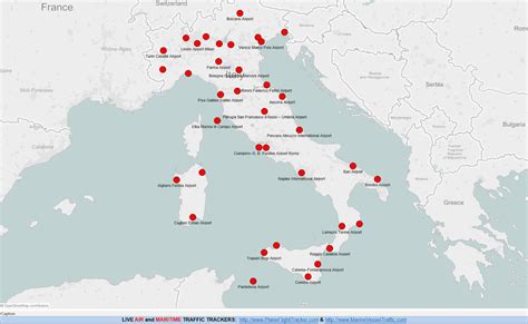 Italia Aeroporti Mappa Mappa Di Italia Che Mostra Gli Aeroporti