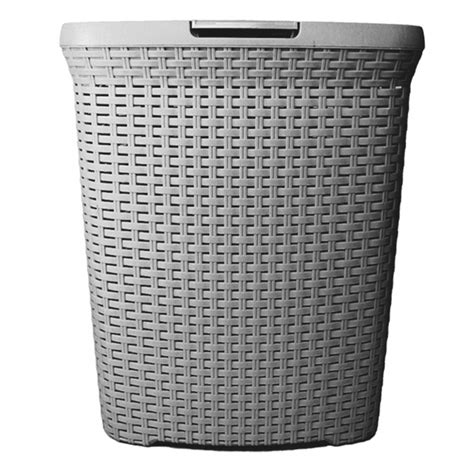 Eine solche aufbewahrungslösung eignet sich fürs badezimmer. Wäschekorb - silber - Kunststoff - 60 Liter | Wäschekörbe ...