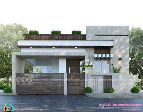 850 Square Feet 2 Bhk Sober Colored House Plan Kerala Home Design And