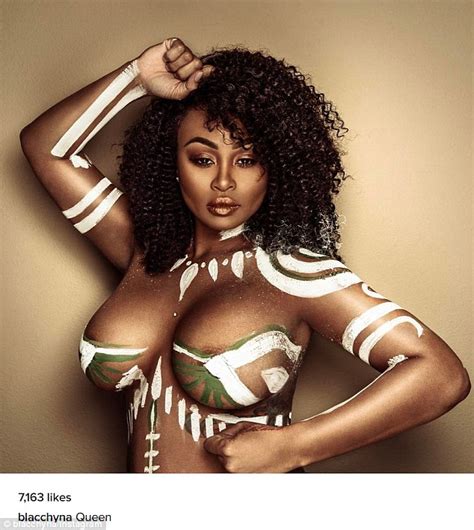 Blac Chyna Emulates Kim Kardashian S Nude Body Paint Photoshoot