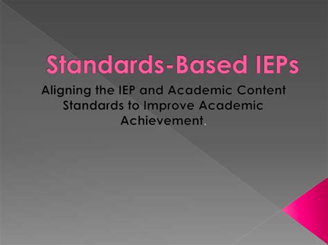 standards based ieps