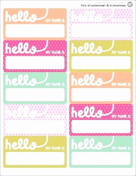 Avery Name Tag Labels Template Luxury Printable Labels Templates Name