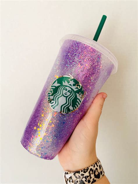 Custom Starbucks Cold Cup Purple Swirls Design Your Own Etsy