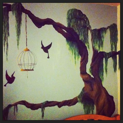 Hand Painted Tree Wall Mural