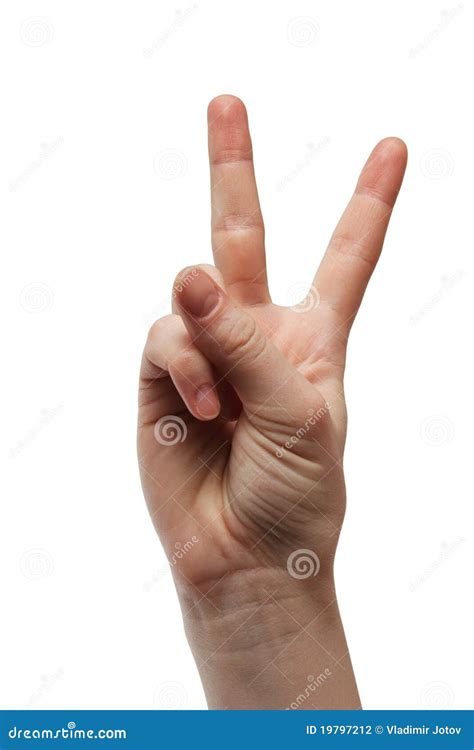 Victory Hand Sign Stock Photo Image Of Victory Expressing 19797212