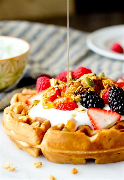 Brown Butter Waffles With Yogurt And Fruit The Gourmet Gourmand