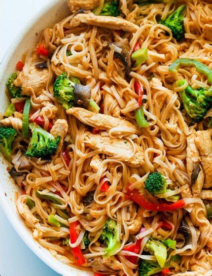 Thicken with cornflour slurry (ingredients d) finally, add the sesame oil, mix, and dish out. Chicken Stir Fry with Rice Noodles (30 minute meal ...