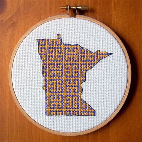 This pattern arrives as an instant download! Minnesota State Cross Stitch Pattern Digital Download PDF ...